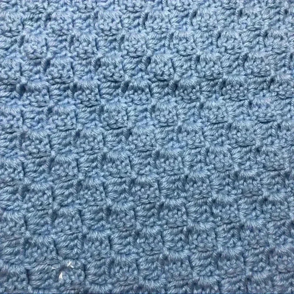 Knit Bear Baby Blanket  Blue - Picture 15 of 16